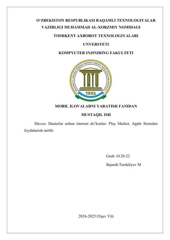 Dasturlar uchun internet do’konlar Play Market, Apple Storedan foydalanish tartibi