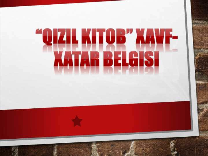 Qizil kitob xavf-xatar