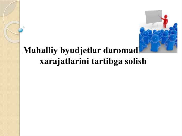 Mahalliy byudjetlar daromadlari va xarajatlarini tartibga solish
