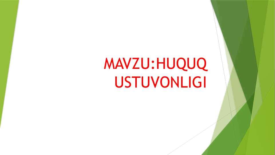 HUDUDLARNING HUQUQ USTUVORLIGI INDEKSI ANIQLANADIGAN ASOSIY YO’NALISHLAR