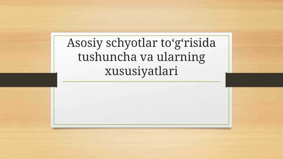 Asosiy schyotlar toʻgʻrisida tushuncha va ularning xususiyatlari.pptx