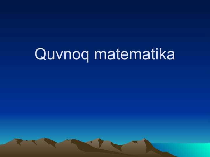 Quvnoq matematika