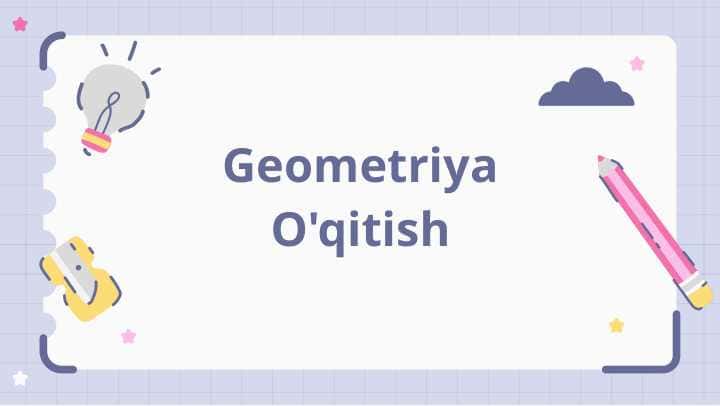 Geometriya O'qitish