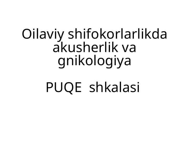 PUQE shkalasi