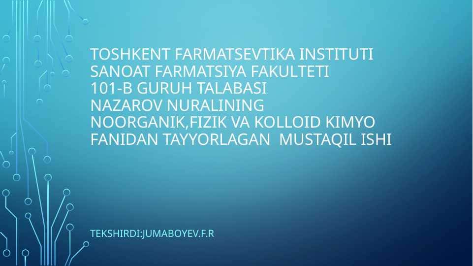 Kristall panjara turlari . Metallar va ion birikmalarning tuzilishi