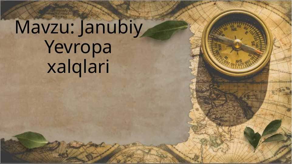 Janubiy Yevropa xalqlari