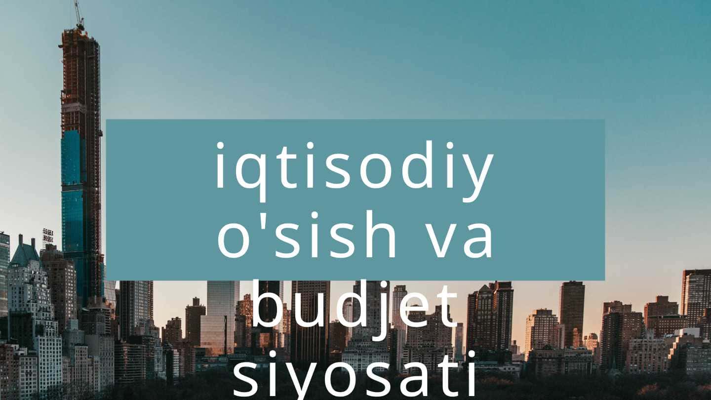 iqtisodiy o'sish va budjet siyosati