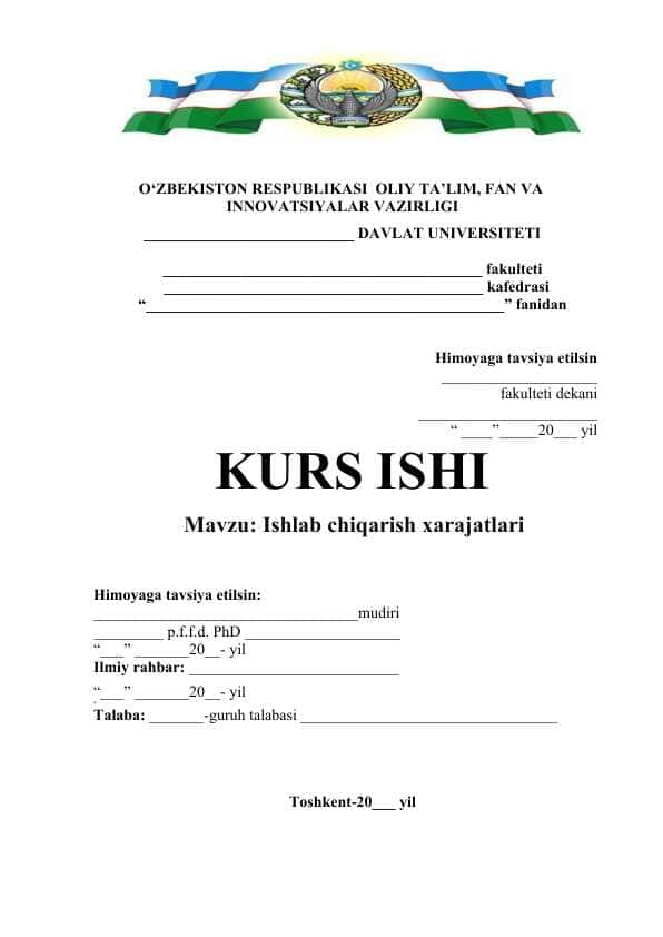 Ishlab chiqarish xarajatlari