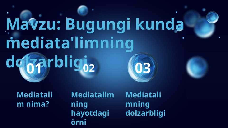 Bugungi kunda mediata'limning dolzarbligi