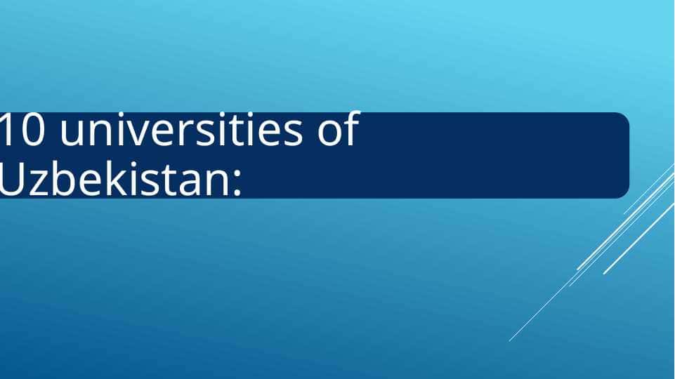 10 universities of Uzbekistan