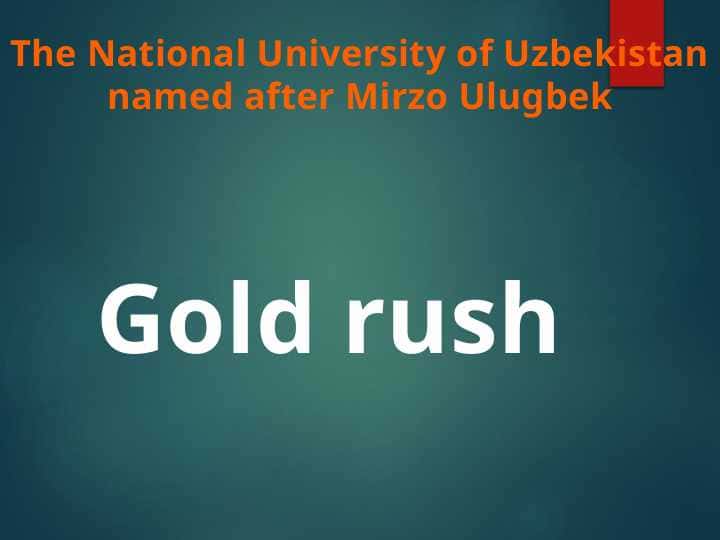 The National University of Uzbekistan