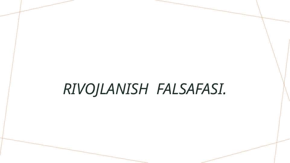 Rivojlanish falsafasi