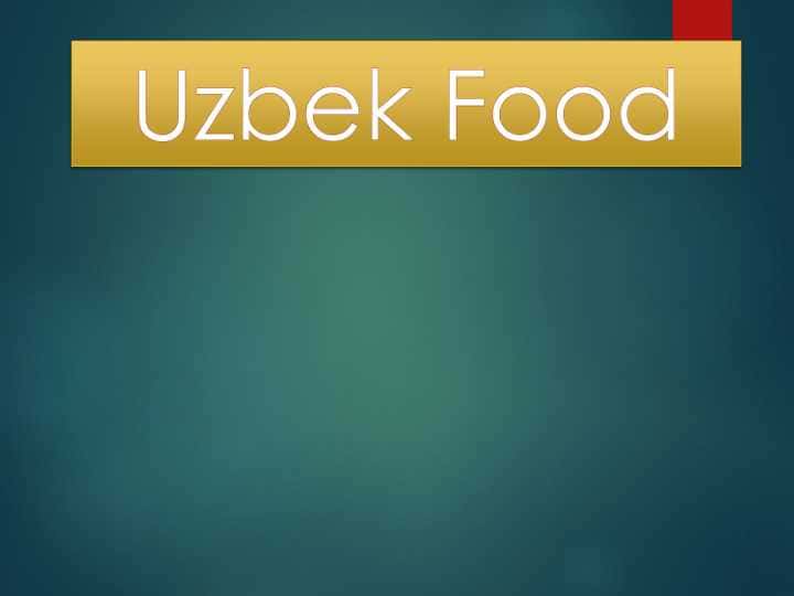 Uzbek Food