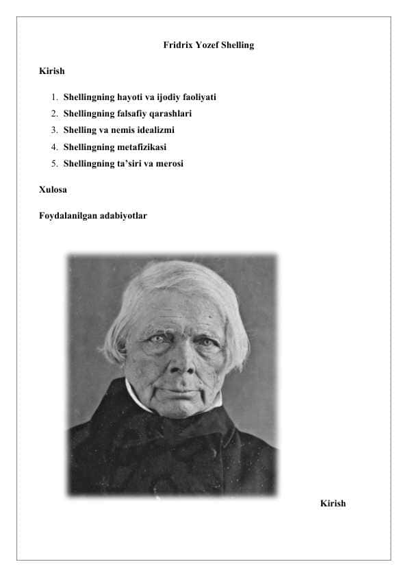 Fridrix Yozef Shelling 25