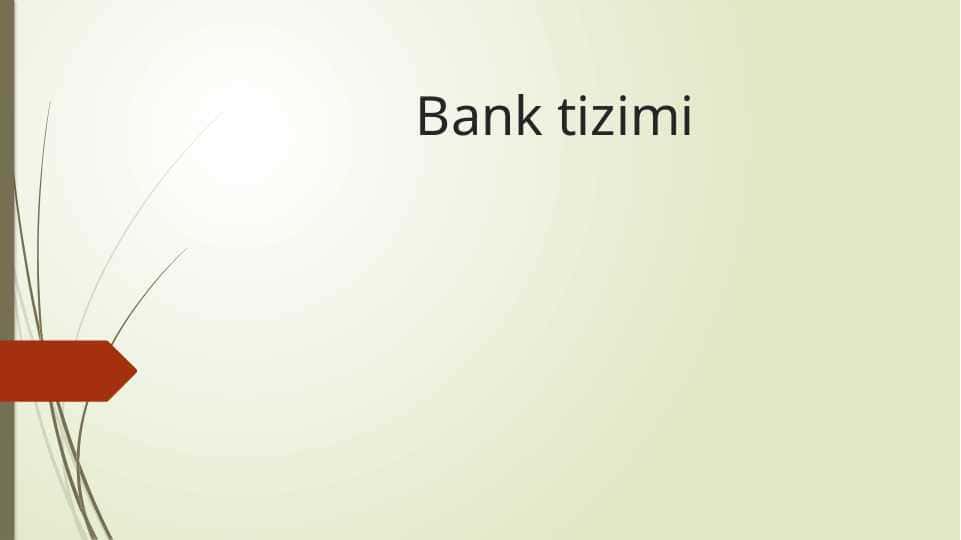 Bank tizimi