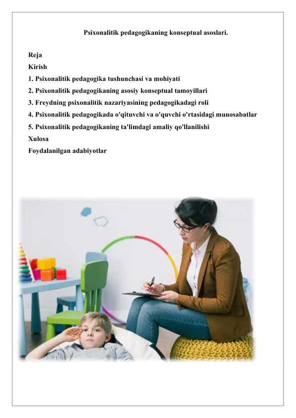 Psixonalitik pedagogikaning konseptual asoslari.25