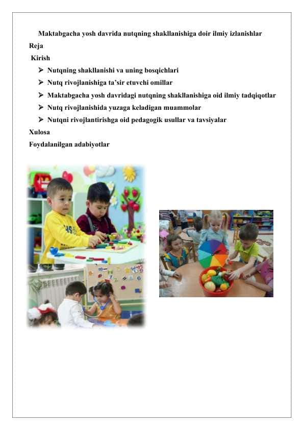 Maktabgacha yosh davrida nutqning shakllanishiga doir ilmiy izlanishlar 25
