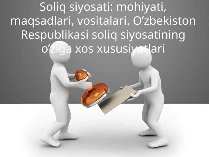 Soliq siyosati