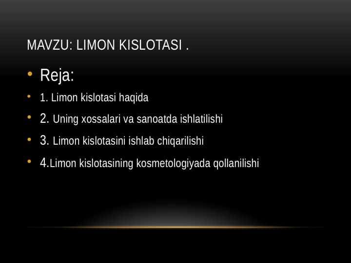 Limon kislotasi