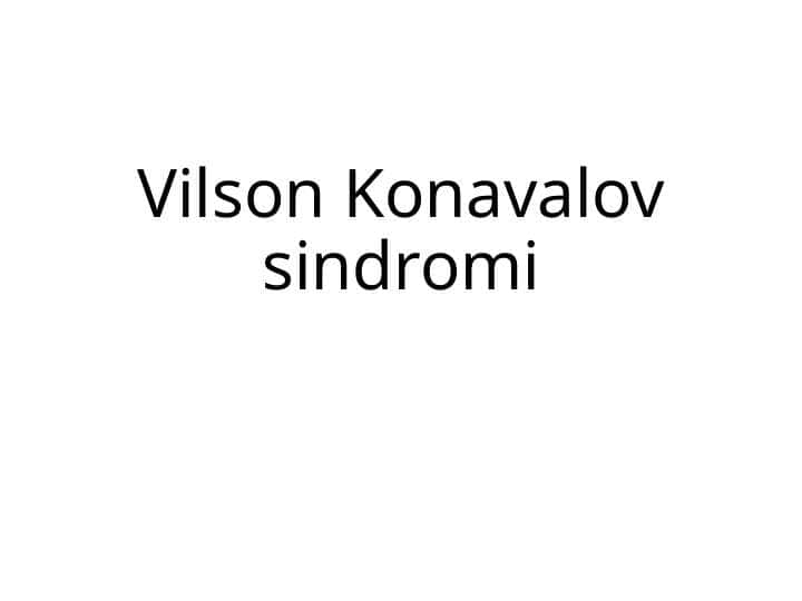 Vilson Konavalov sindromi