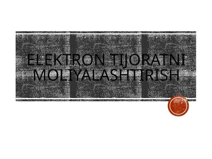Elektron Tijoratni Moliyalashtirish