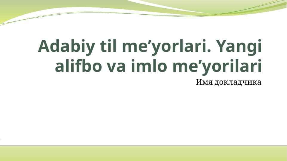 adabiy til me'yorlari