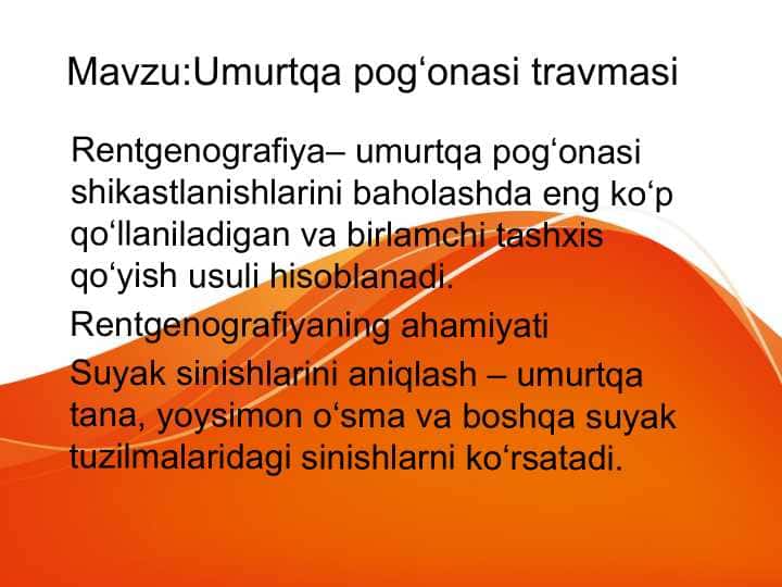Umurtqa pogʻonasi travmasi