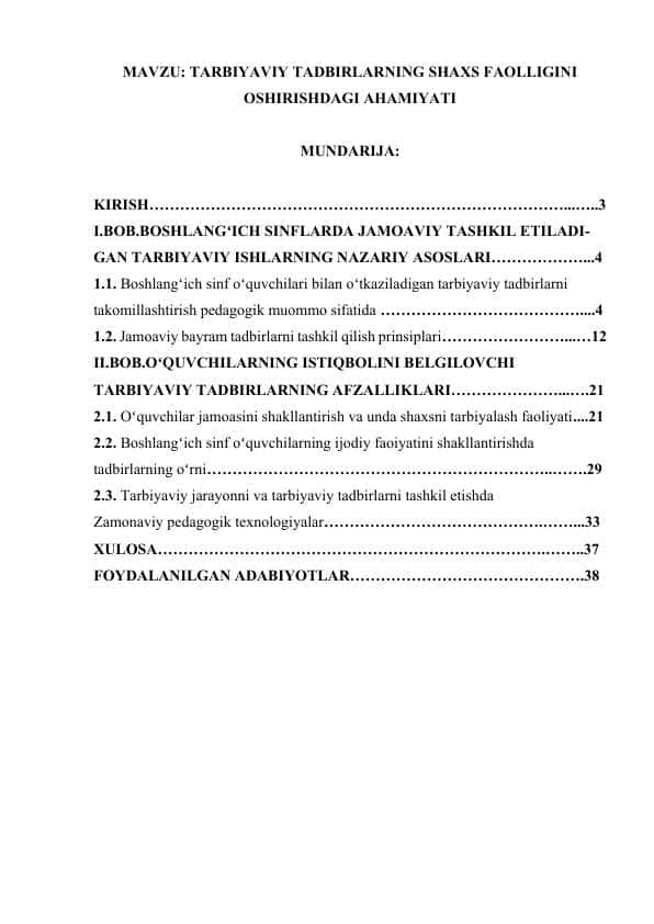 TARBIYAVIY TADBIRLARNING SHAXS FAOLLIGINI OSHIRISHDAGI AHAMIYATI.docx