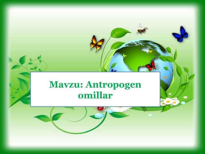 Antropogen omillar