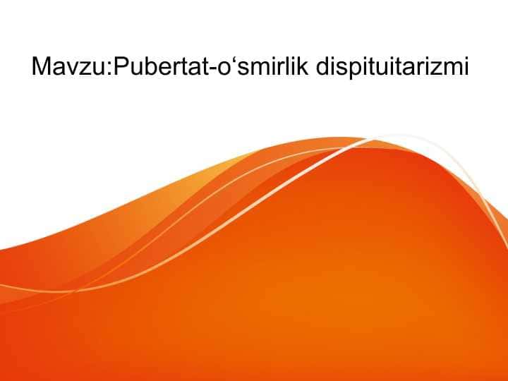 Pubertat o‘smirlik dispituitarizmi