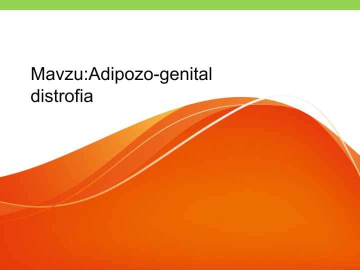 Adipozo genital distrofia