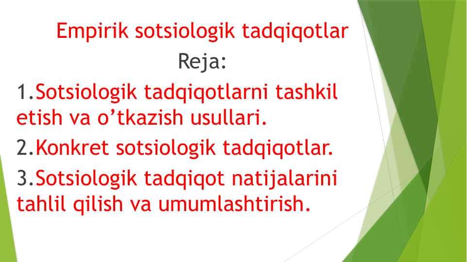 sotsiologik tadqiqotlar