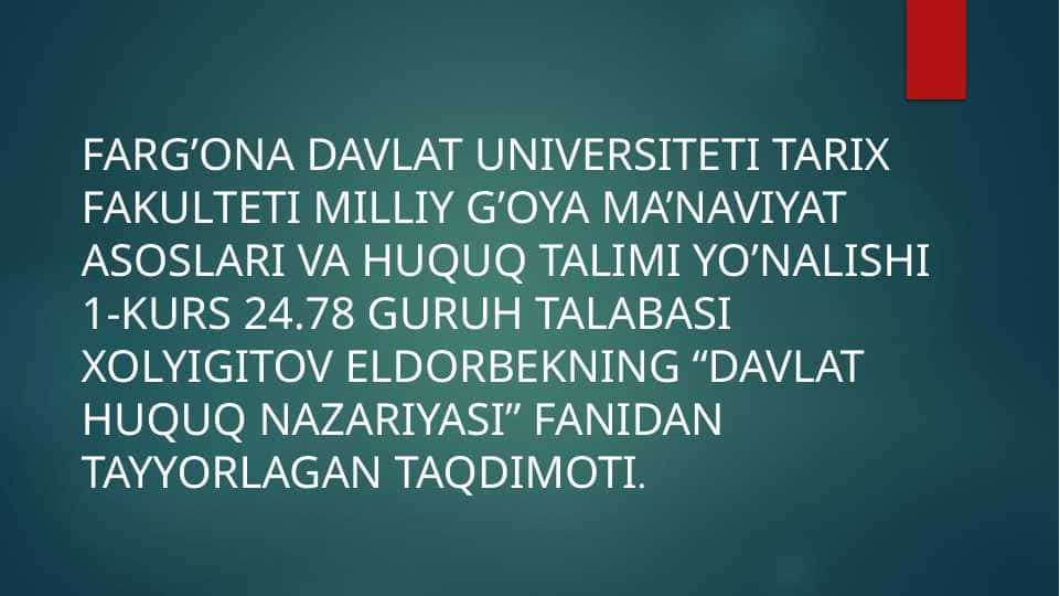 Temuriylar davlatining boshqaruv idoralari Slayd huquq yoki tarix fani uchun