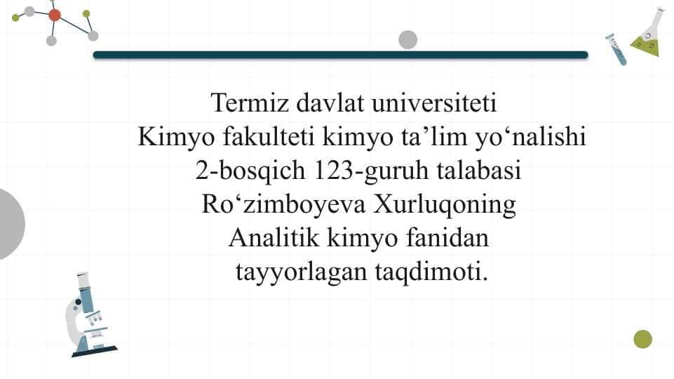 Cu (II) ni ammiak bilan spektrofotometrik usulda aniqlashning optimal sharoitlarni o‘rganish