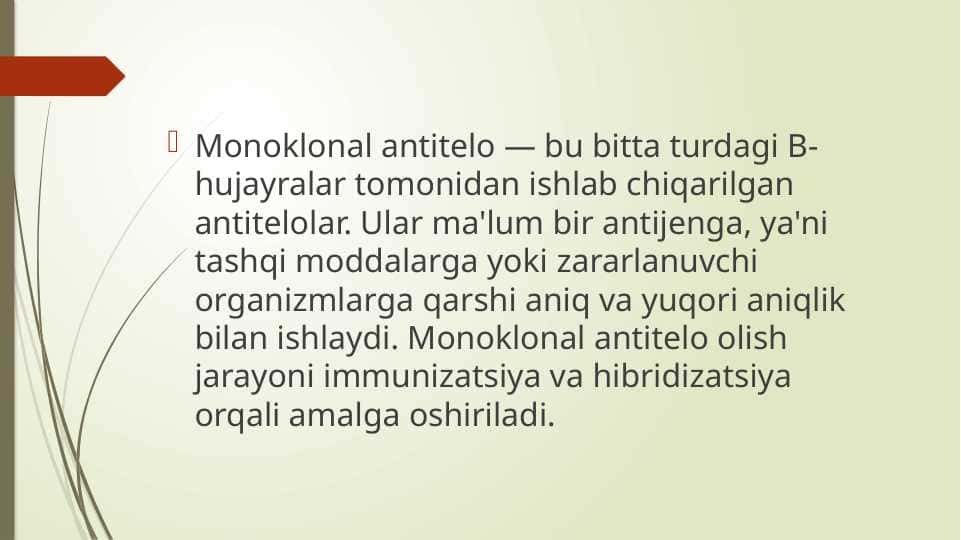 MONOKLONAL ANTITELO