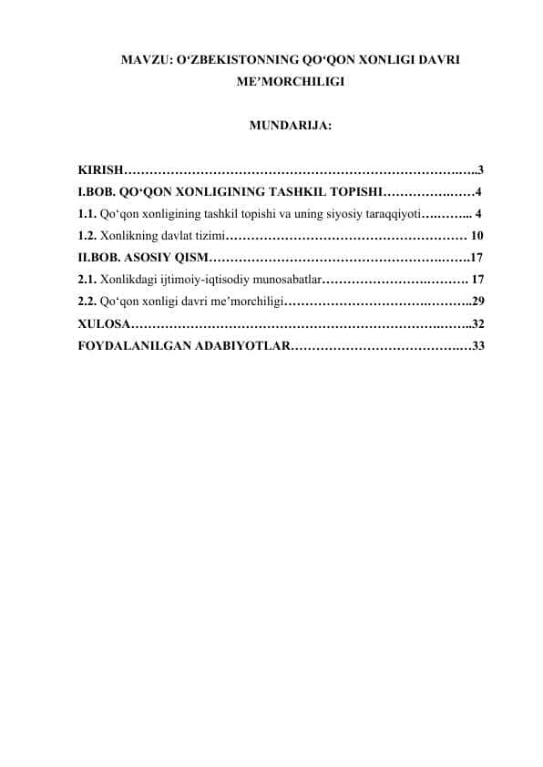 OZBEKISTONNING QOQON XONLIGI DAVRI MEMORCHILIGI.docx