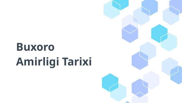 Buxoro Amirligi Tarixi