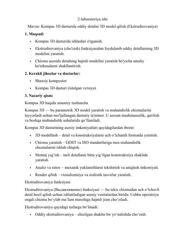 Elektron qurilmalarni loyihalash va konstruksiyalash (CAD, CAM, CAE)