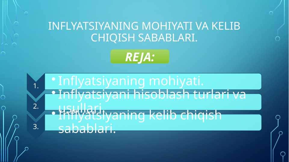 inflyatsiyaning mohiyati va kelib chiqish sabablari.