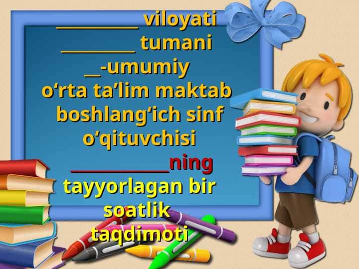 Maktabgacha talim