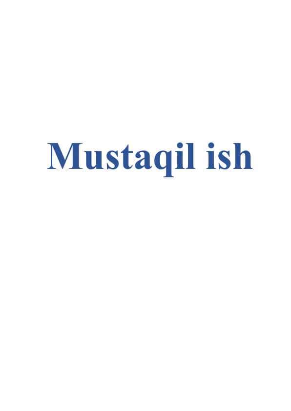 Boshlang'ich maktabga tayyorgarlik