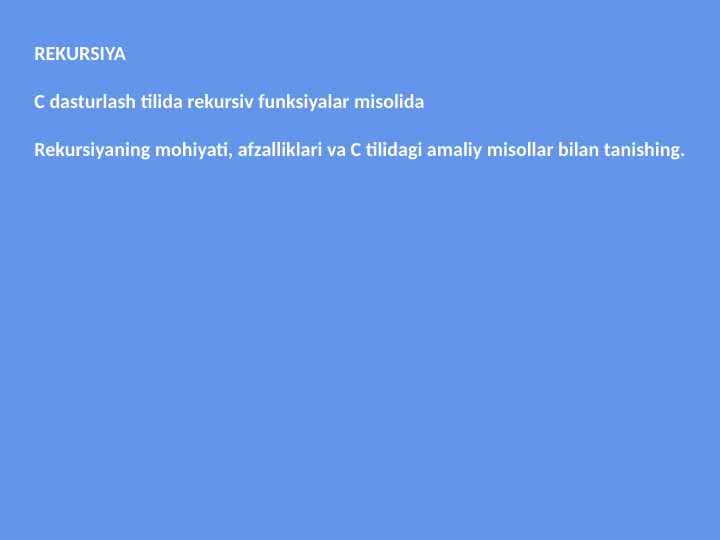 REKURSIYA