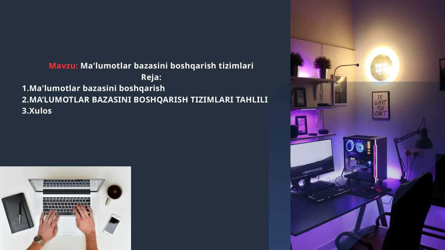 Ma'lumotlar bazasini boshqarish tizimlari