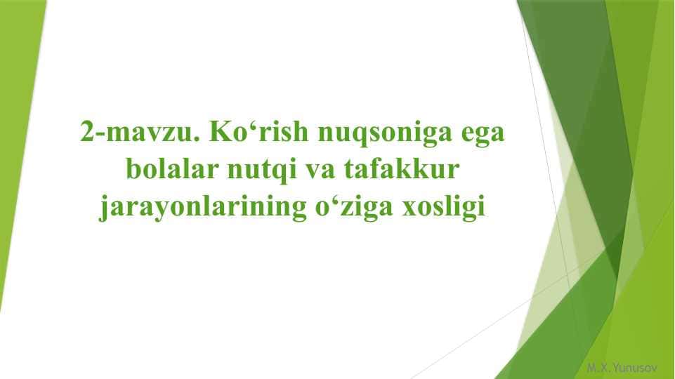 Ko‘rish nuqsoniga ega bolalar diqqati va xotirasining o‘ziga xosligi