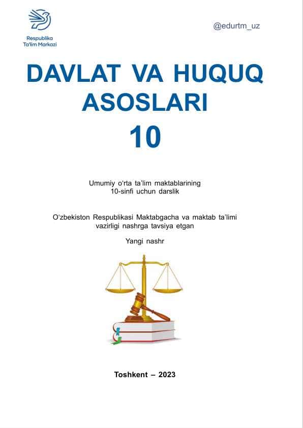 10-sinf davlat va huquq asoslari