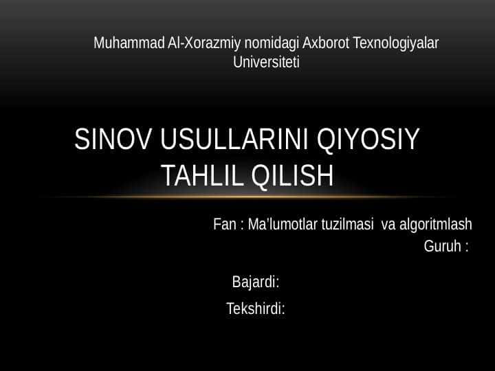 ppt Malumotlar tuzilmasi va a