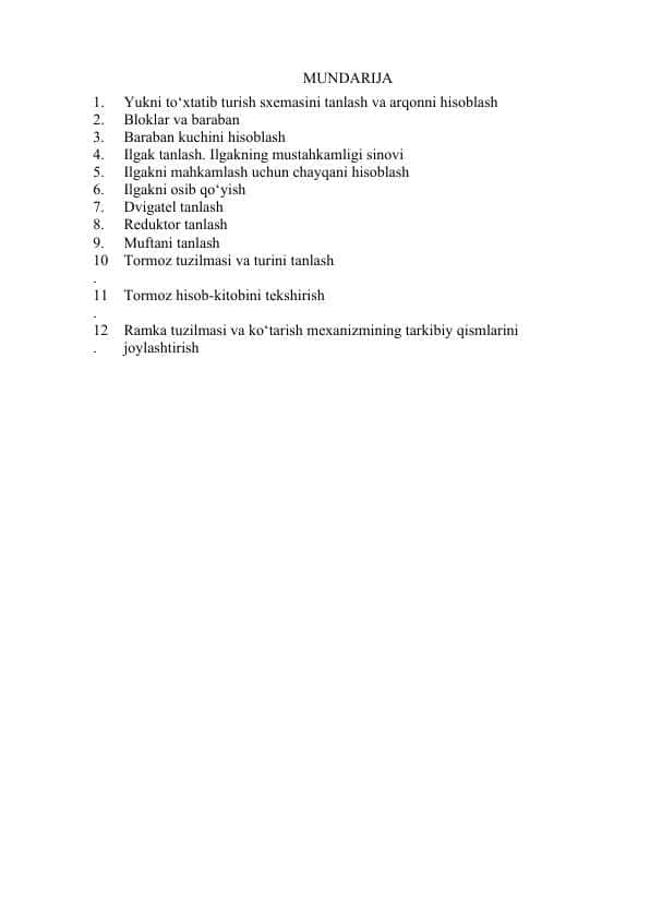 Kurs ishi // Transport Unversiteti