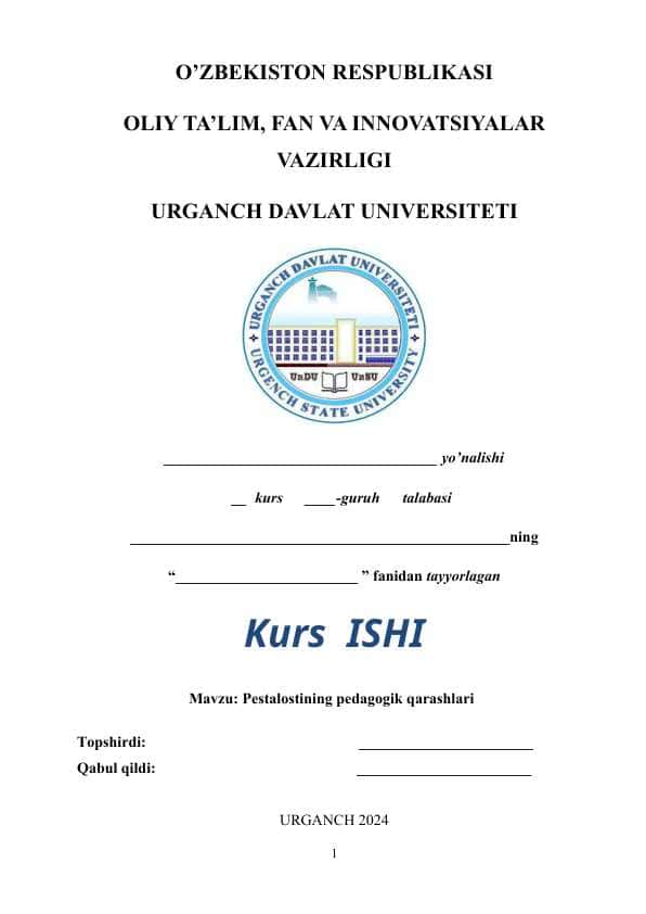 Pestalostining pedagogik qarashlari