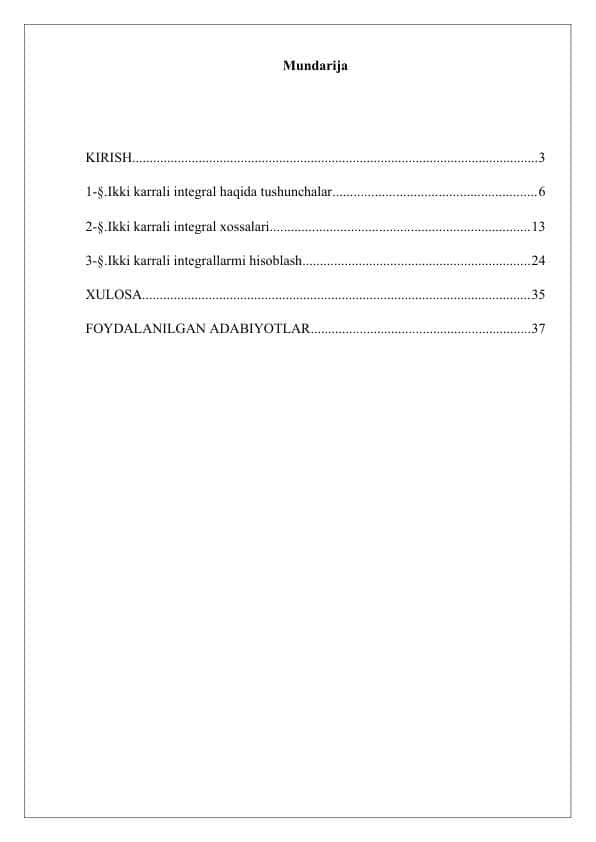 Ikki karrali integrallar