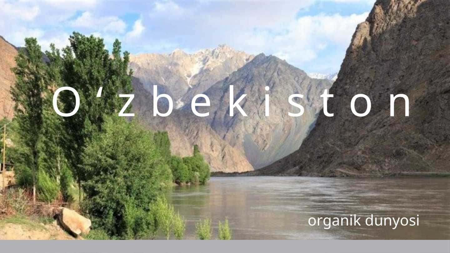 O‘zbekiston organik dunyosi